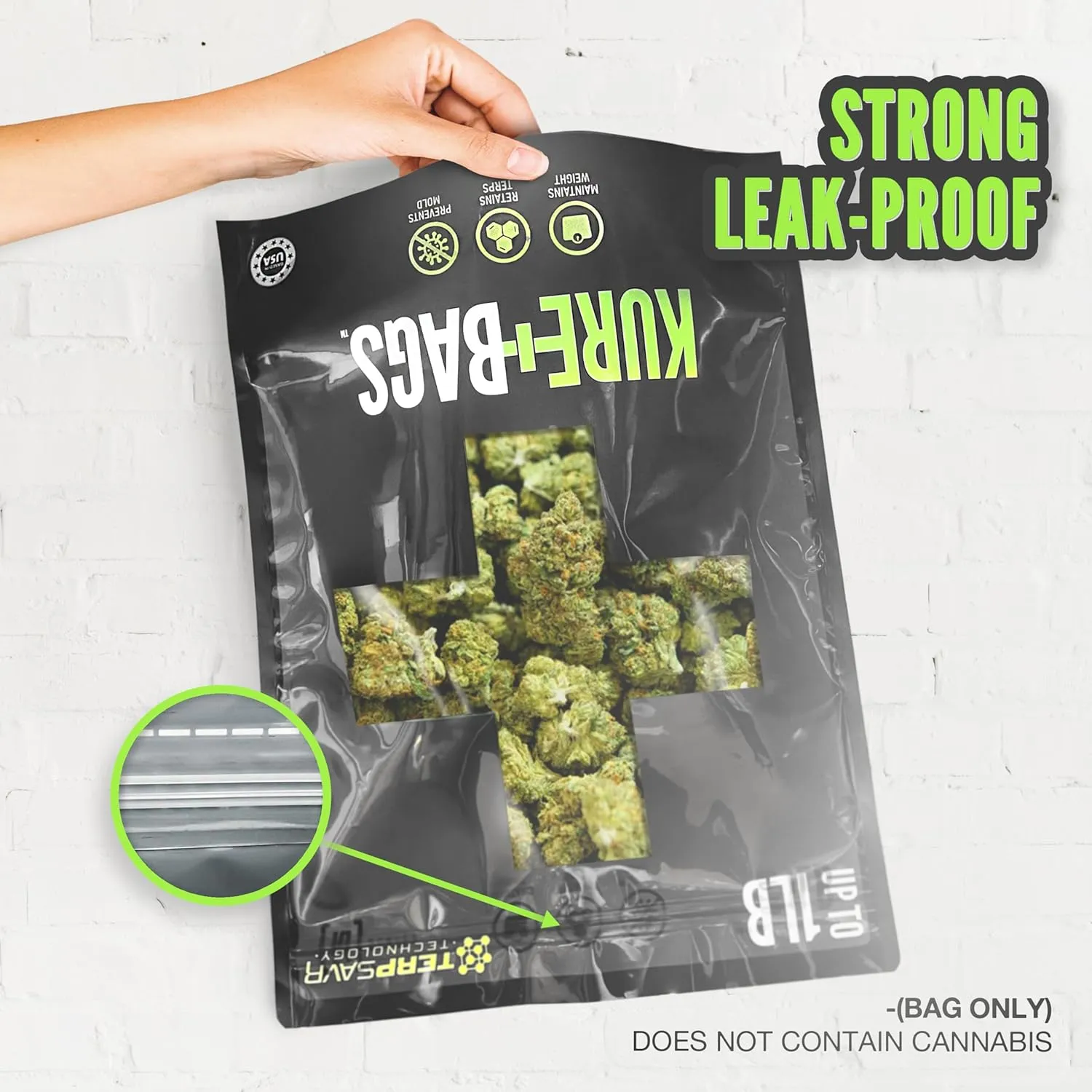 1 Pound Resealable Bag for Food Storage, Curing Cultivation Front & Back Window, Humidity Control Bags for Curing & Storage Resealable, Resealable Bags for Packaging (10)