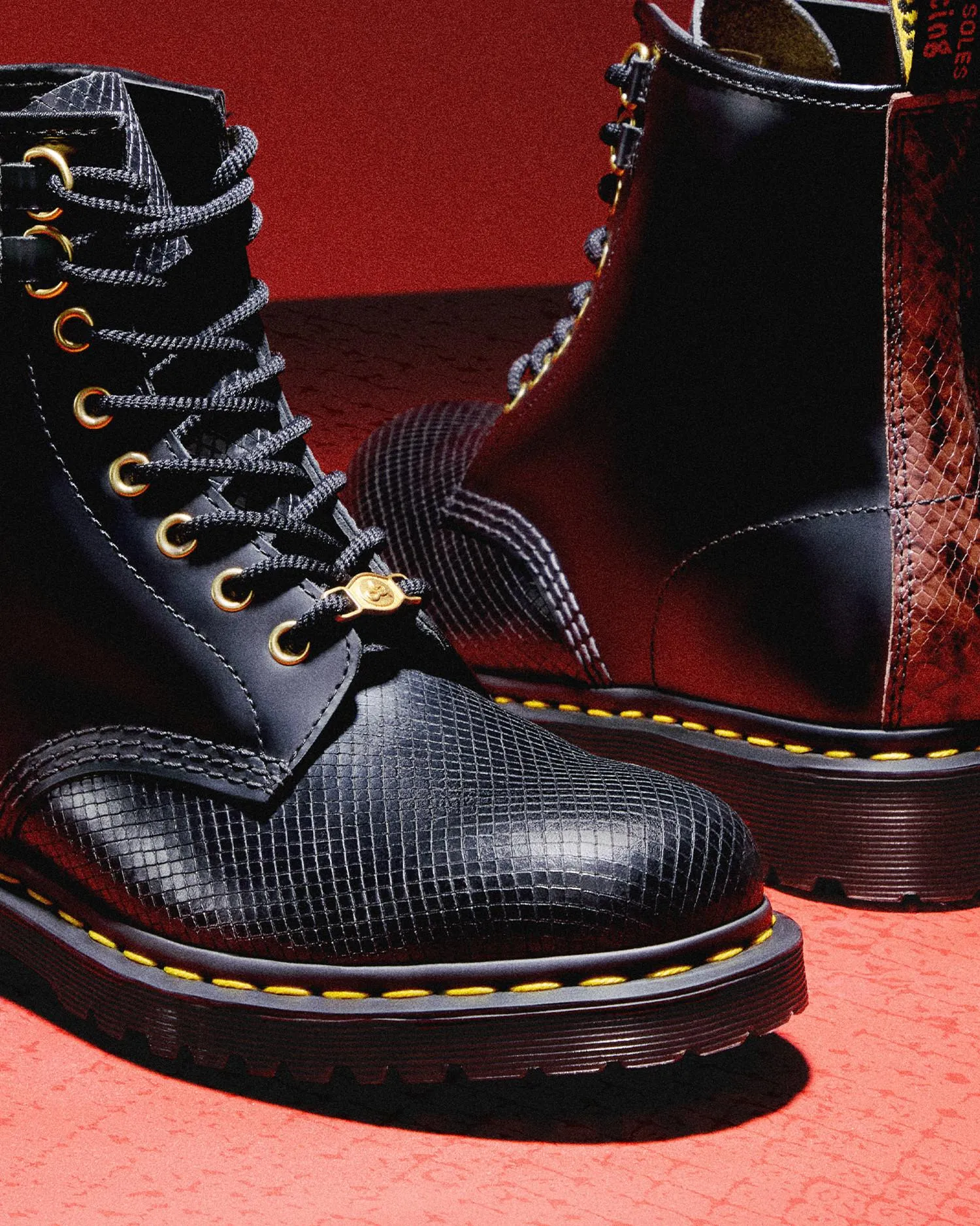 1460 Year of the Snake Leather Lace Up Ankle Boots