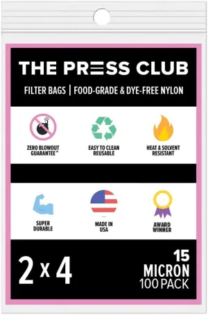 15 Micron | Premium Nylon Tea Filter Bags | 2" x 4" | 100 Pack