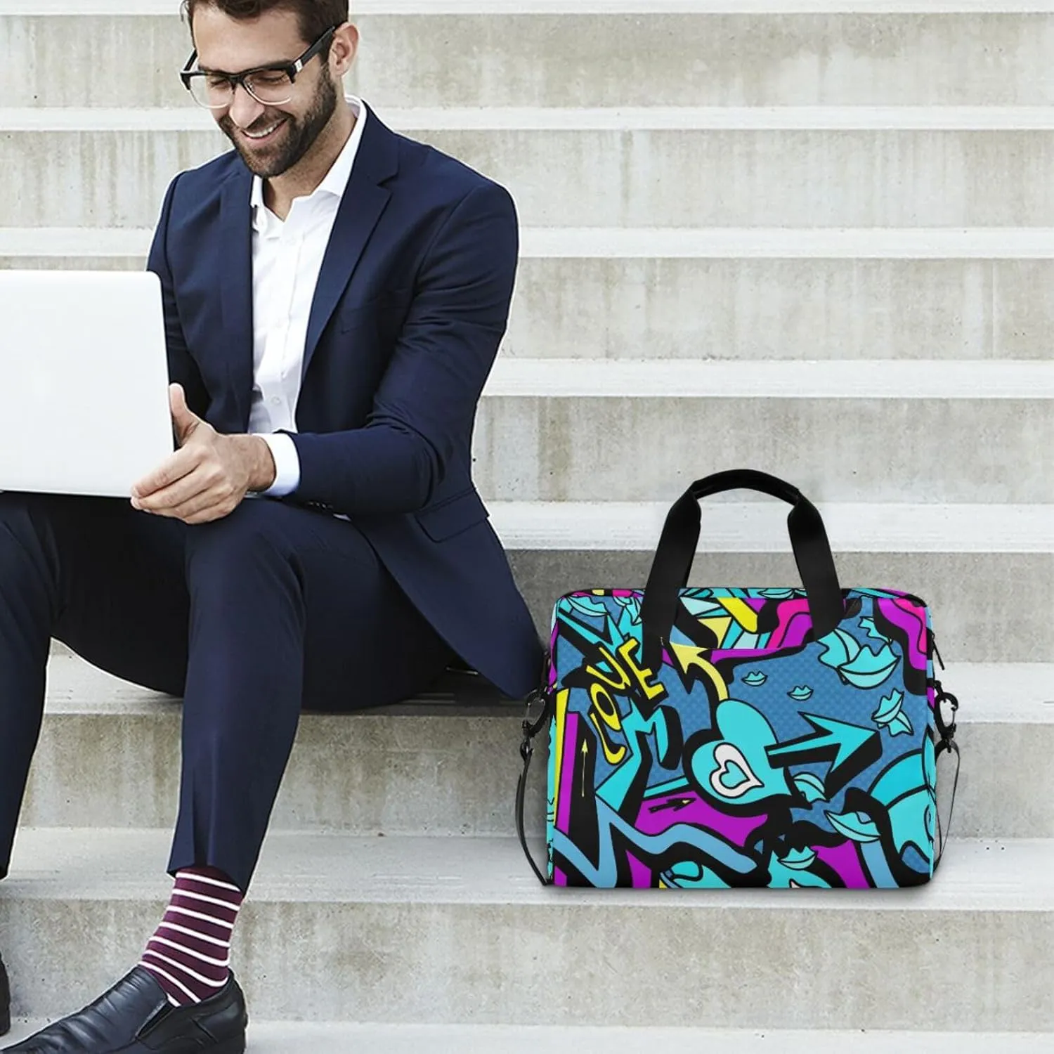 16 inch Laptop Bag Messenger Shoulder Bag for Laptop or Tablet Sleek Durable & Non-Slip Multicolor 1