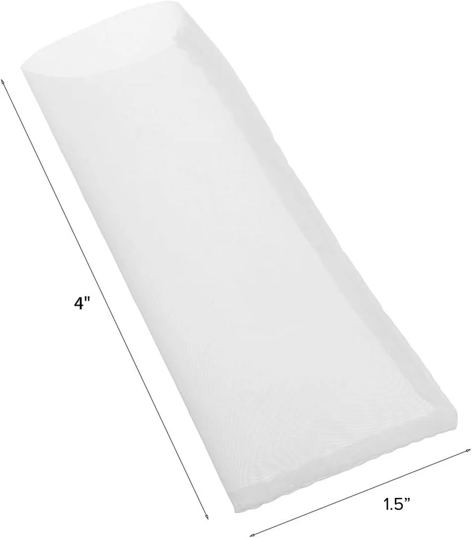 160 Micron | Premium Nylon Tea Filter Bags | 1.5" x 4" | 25 Pack