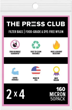 160 Micron | Premium Nylon Tea Filter Bags | 2" x 4" | 50 Pack