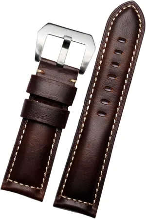 20mm 22mm 24mm 26mm Genuine Leather Retro man Watch Band for Panerai PAM111 441 cowhide Watchband Wrist Strap