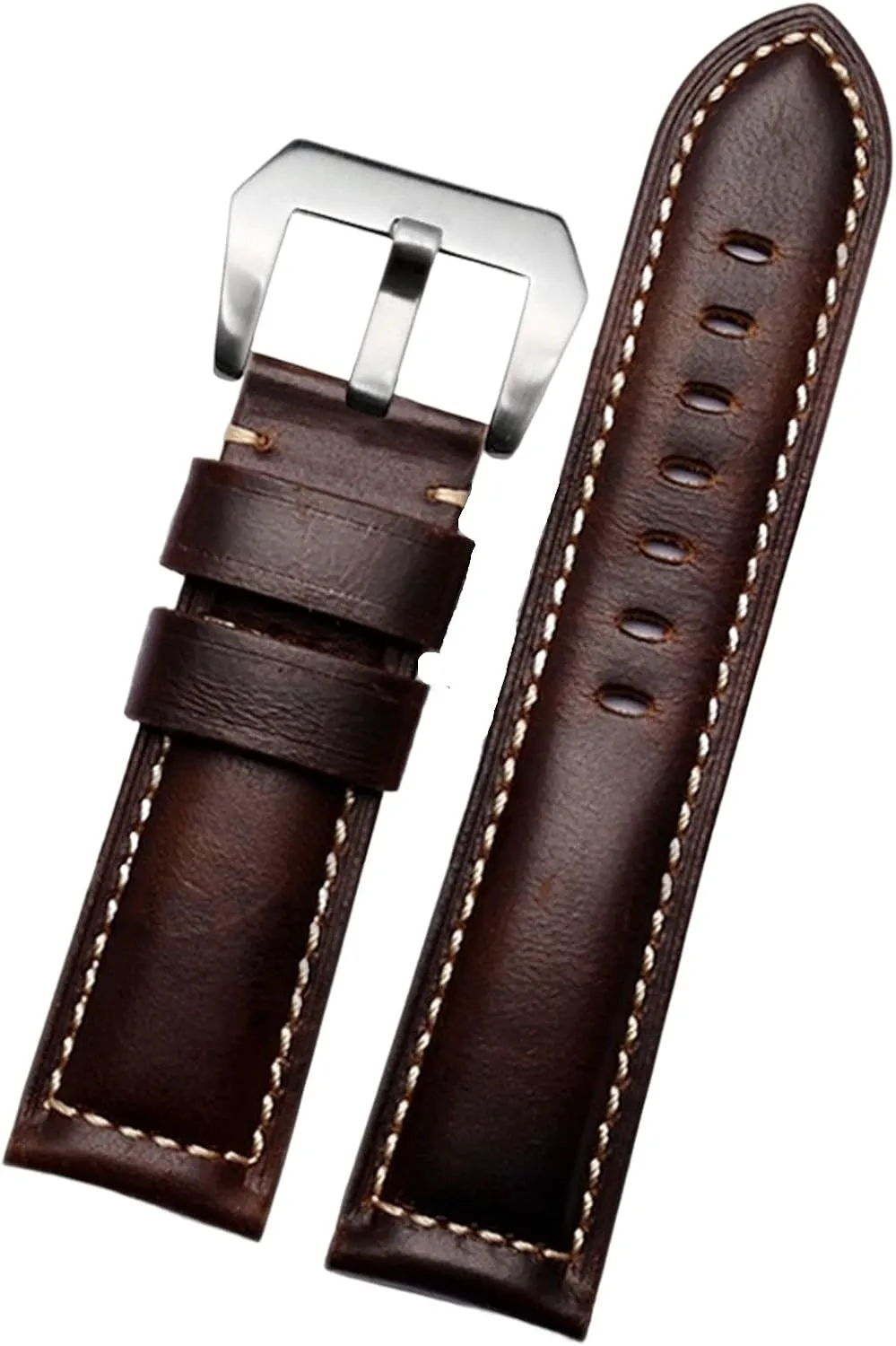 20mm 22mm 24mm 26mm Genuine Leather Retro man Watch Band for Panerai PAM111 441 cowhide Watchband Wrist Strap
