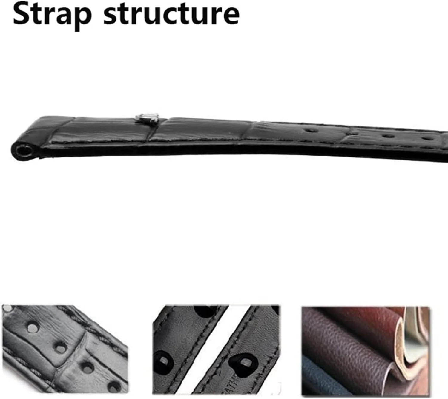 20mm 22mm With Folding Buckle Bracelet Black Brown Genuine Leather Watch Band，For Maurice Lacroix Watches Strap Replace