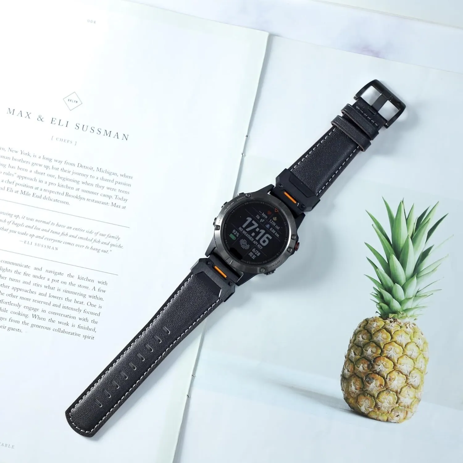 22 26MM Leather Watch Band Straps For Garmin Fenix 7X 7 6X 6 Pro 5X 5 Epix Gen 2 Smart watch Wristbands Bracelet