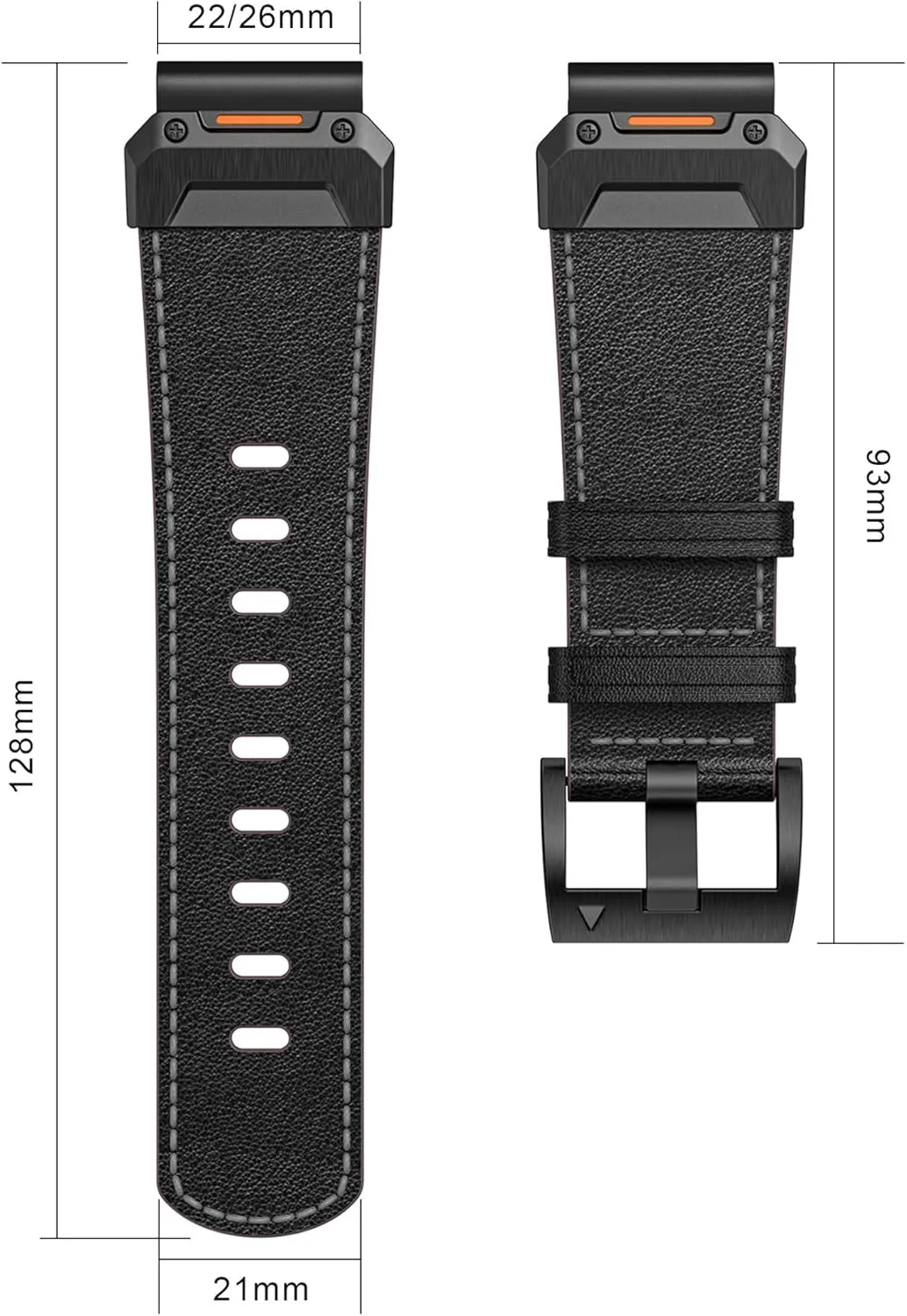22 26MM Leather Watch Band Straps For Garmin Fenix 7X 7 6X 6 Pro 5X 5 Epix Gen 2 Smart watch Wristbands Bracelet
