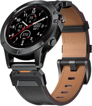 22 26MM Leather Watch Band Straps For Garmin Fenix 7X 7 6X 6 Pro 5X 5 Epix Gen 2 Smart watch Wristbands Bracelet