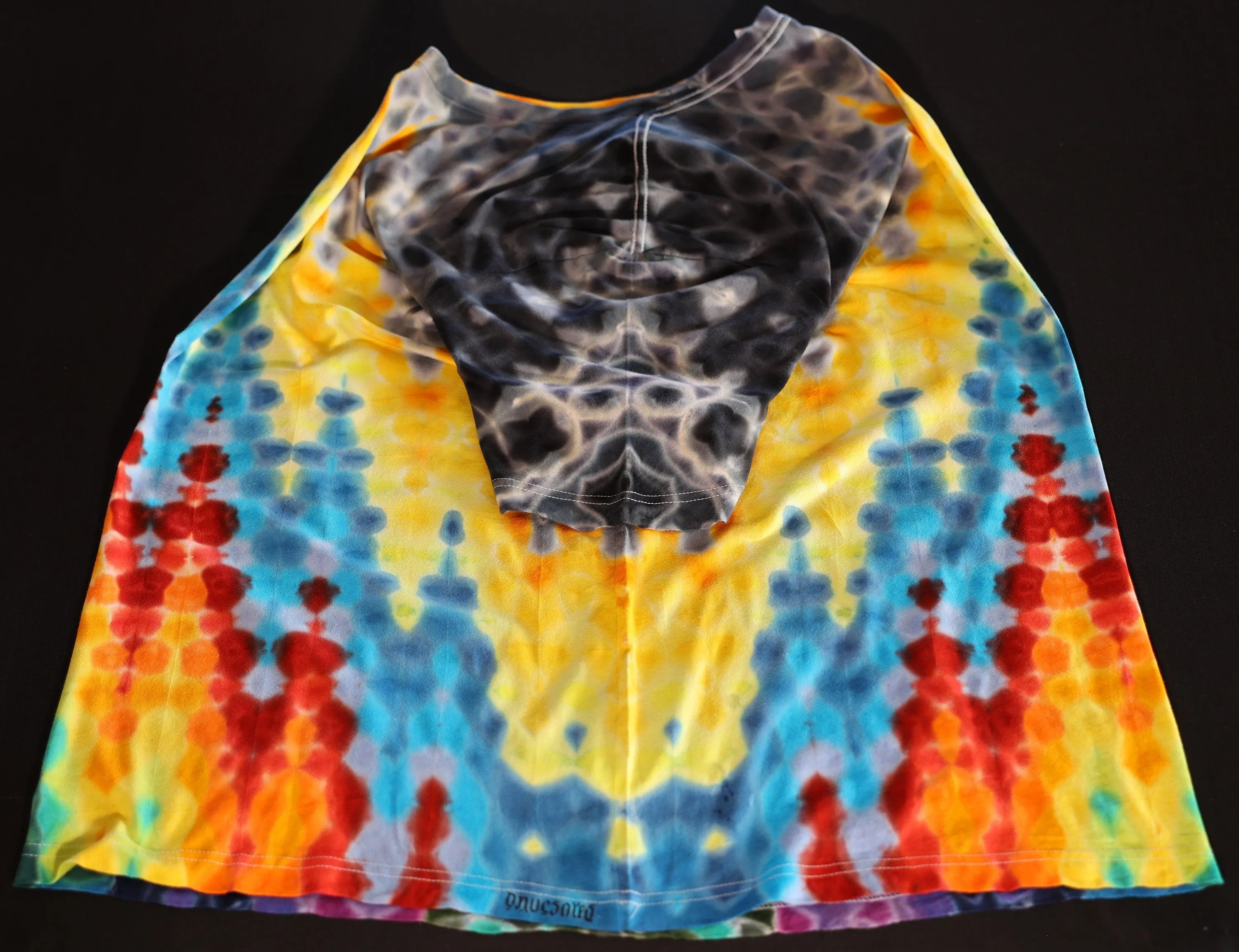 2X Heatwave.V-5b Tie Dye on a Bella Canvas Lightweight Cotton T-Shirt