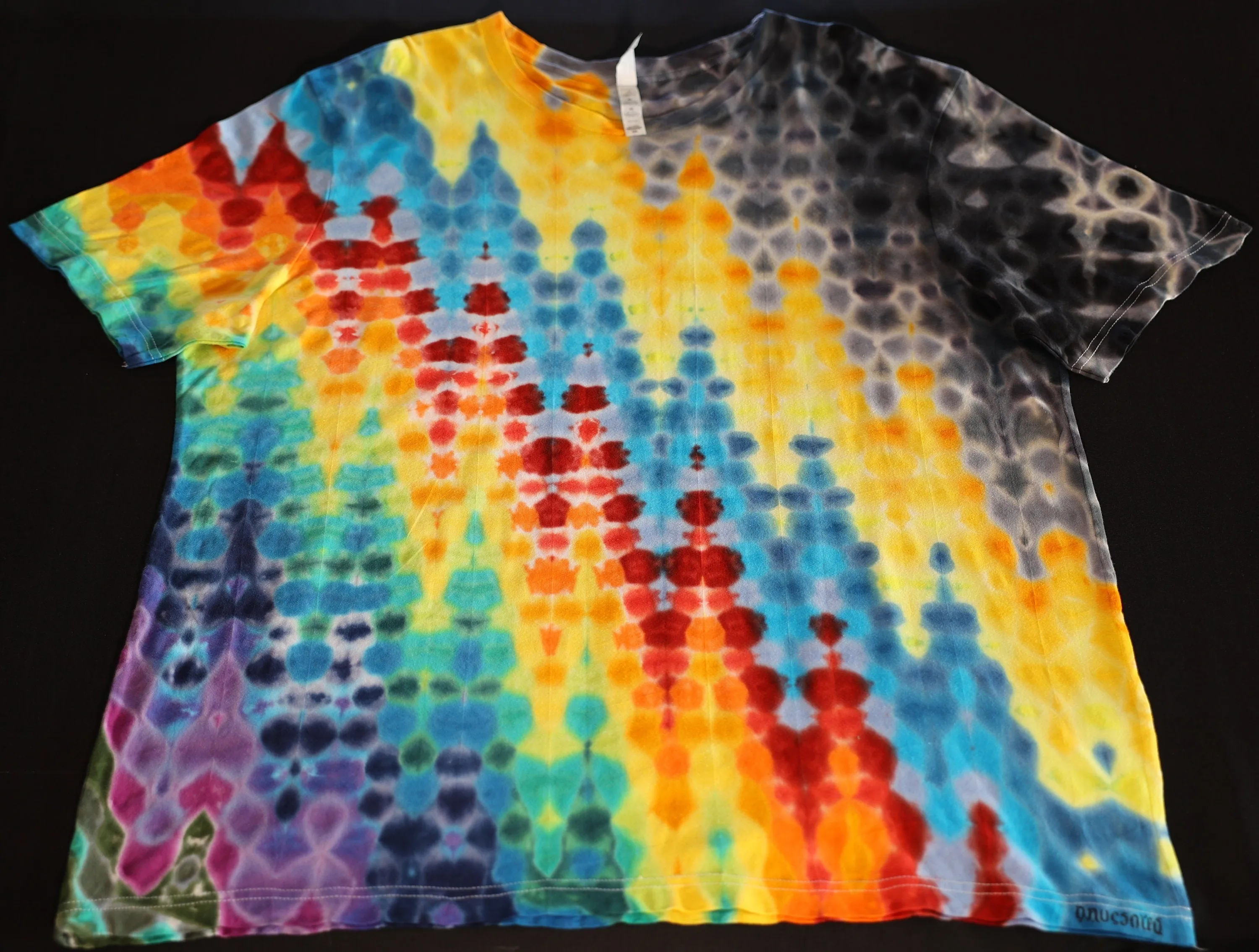 2X Heatwave.V-5b Tie Dye on a Bella Canvas Lightweight Cotton T-Shirt