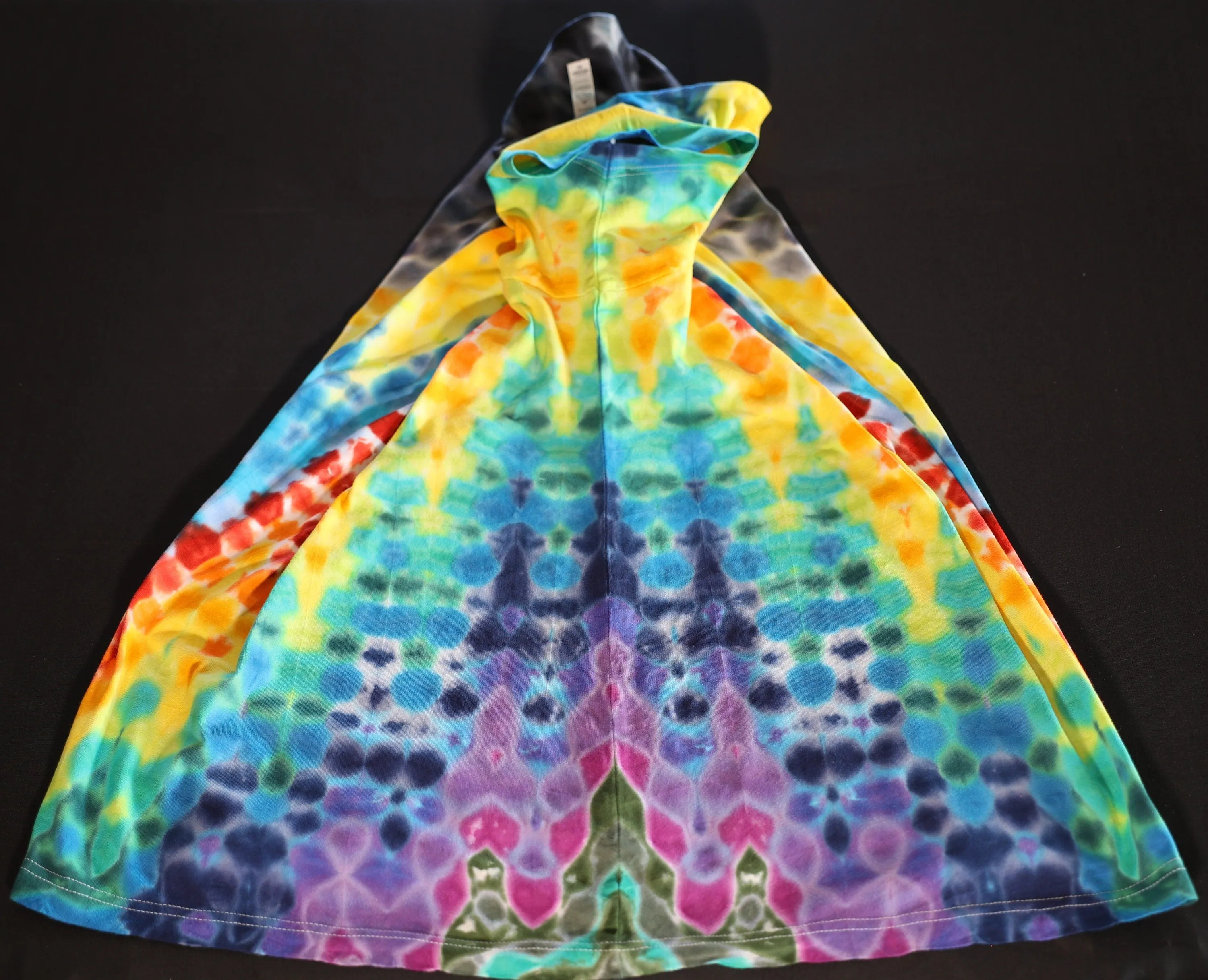 2X Heatwave.V-5b Tie Dye on a Bella Canvas Lightweight Cotton T-Shirt