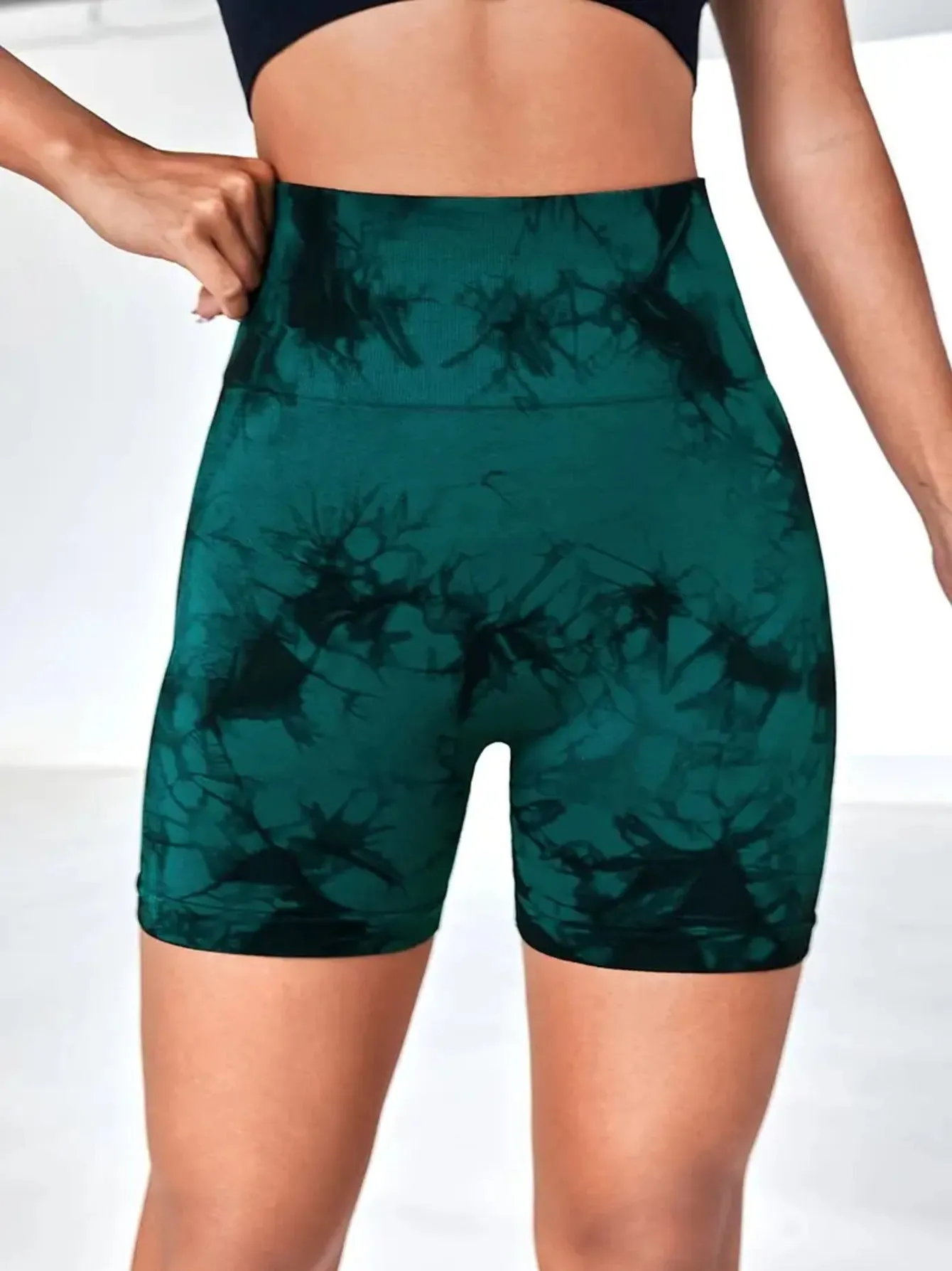 3 Pack High Waist Tie-Dye Biker Shorts