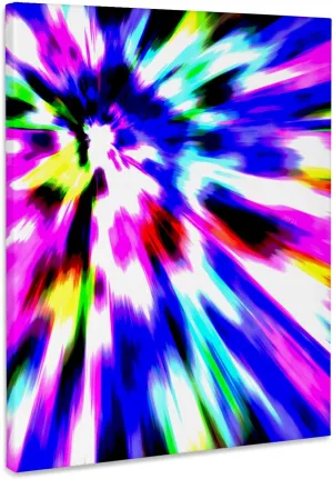 3dRose, Motion of Color - colorful tie dye style design with movement, Museum Grade Canvas Wrap 8x10