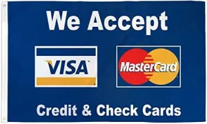 3x5 Visa Mastercard Polyester Flag 3'x5 Super Polyester Nylon Fade Resistant Double Stitched Premium Penant House Banner Grommets