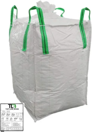 (50 BAGS) Bulk Bags. 35"x 35" 47"- Duffel Top/ Flat Bottom. 2200LB Capacity- 4 Lifting Loops- Top Line Bags Inc. (50 bags with pallet delivery)