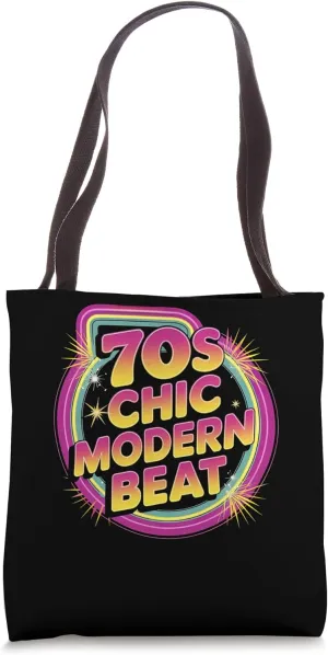 70s Chic Modern Beat Retro Groovy Funky Disco Tote Bag