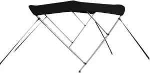 7.6 oz Black 3 Bow Boat Bimini TOP Sunshade Super Sport Edition Compatible for Blue Water-REINELL Hawk I/O 1993-1994
