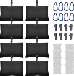 8 Packs Boat Cover Sand Bags Weights Marine Grade Sandbags for Boat Mooring Covers Sand Bag to Hold Boat Cover Kit Trailerable Boat Accessories Windproof Weight Sandbags