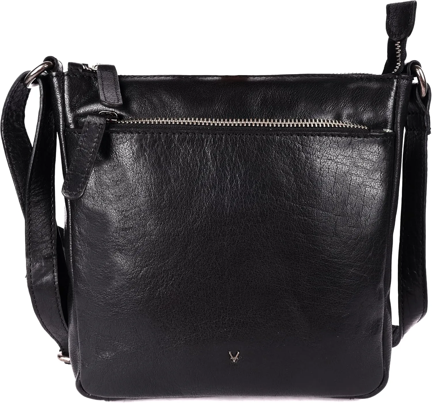 8.25 Inch Genuine Leather Crossbody Sling Bag for Women - Trendy Casual Office Bag with Adjustable Strap