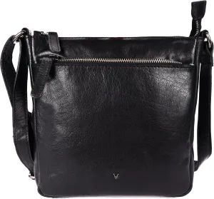 8.25 Inch Genuine Leather Crossbody Sling Bag for Women - Trendy Casual Office Bag with Adjustable Strap