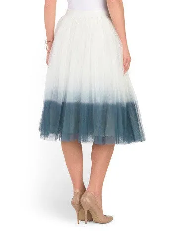 (A) BAILEY 44 Dip Dye Tulle Skirt