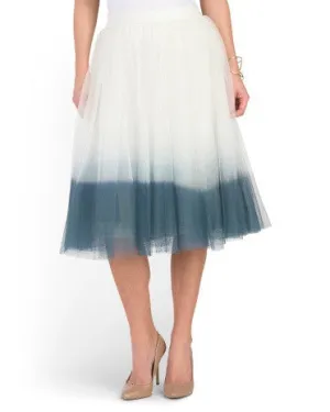 (A) BAILEY 44 Dip Dye Tulle Skirt