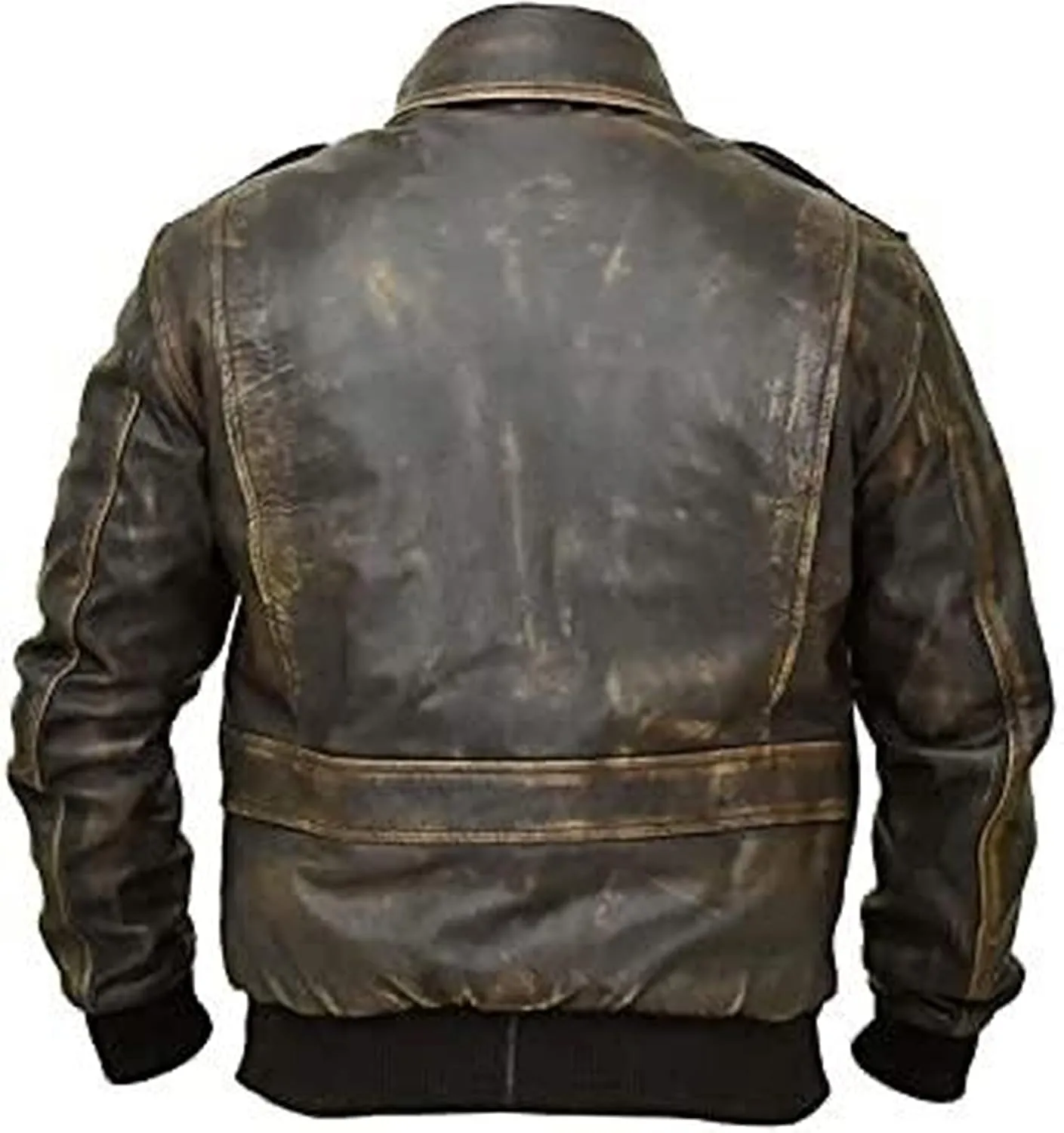 A2 Aviator Flying Pilot WWII Flight Aviator Bomber Jacket in Genuine Leather for Men