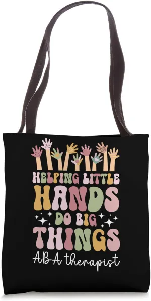ABA Therapist Appreciation Applied Behavior Analysis Groovy Tote Bag
