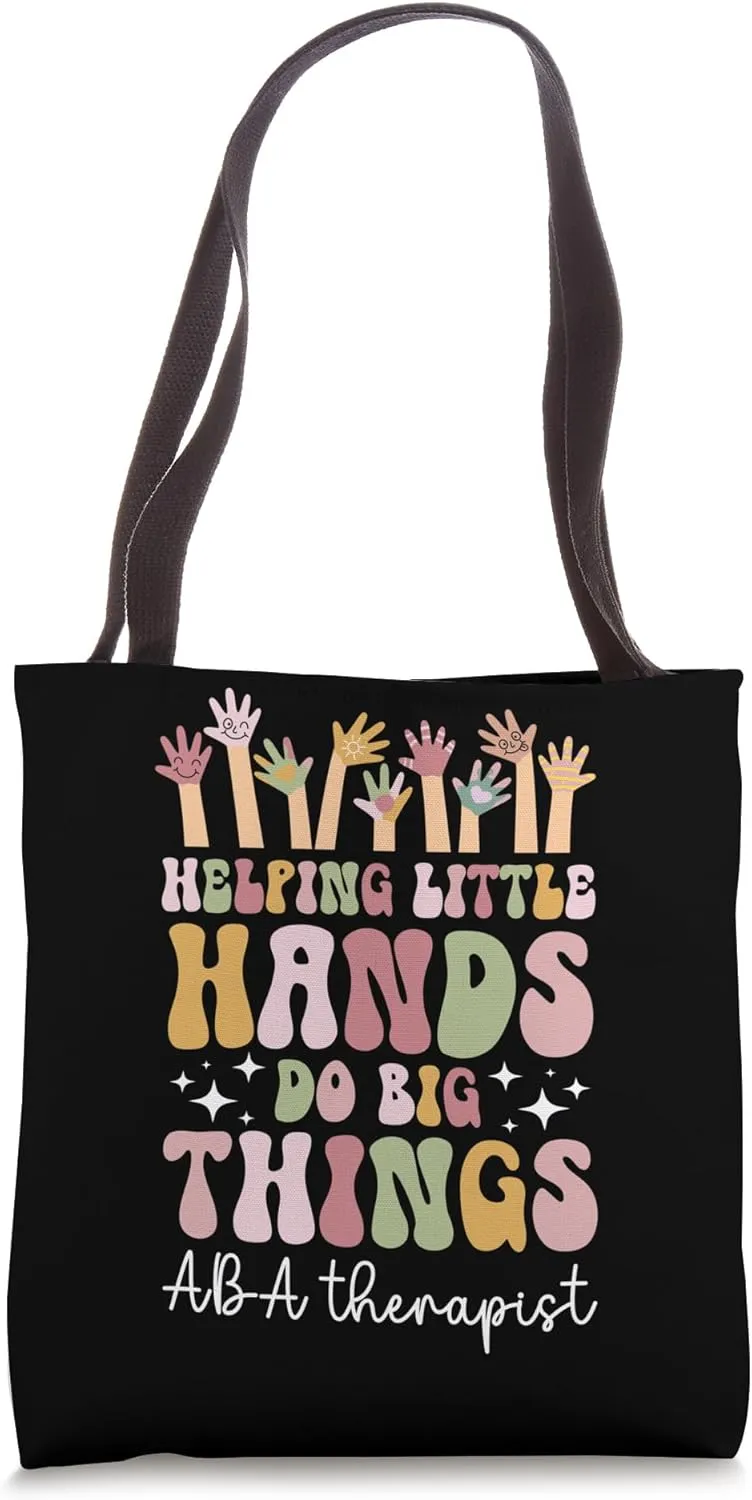 ABA Therapist Appreciation Applied Behavior Analysis Groovy Tote Bag