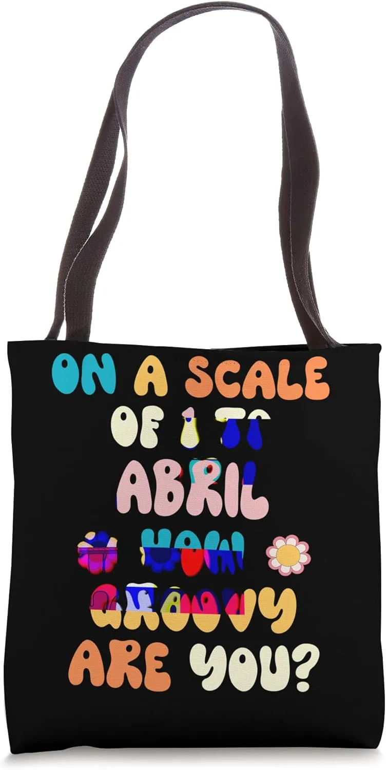 ABIGAIL Cute Retro Girls Groovy ABIGAIL Personalized Name Tote Bag