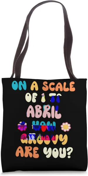 ABIGAIL Cute Retro Girls Groovy ABIGAIL Personalized Name Tote Bag