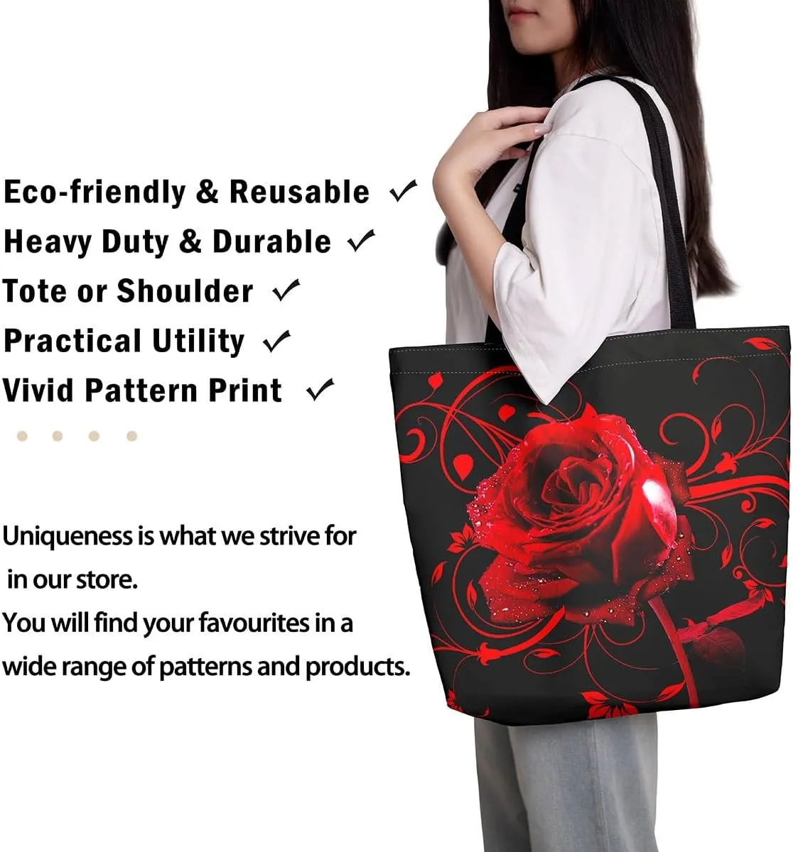Abstract Marble Canvas Tote Bag for Women Girls,Purple Glitter Marble Reusable Grocery Handbag,Shopping,Beach & Daily Use