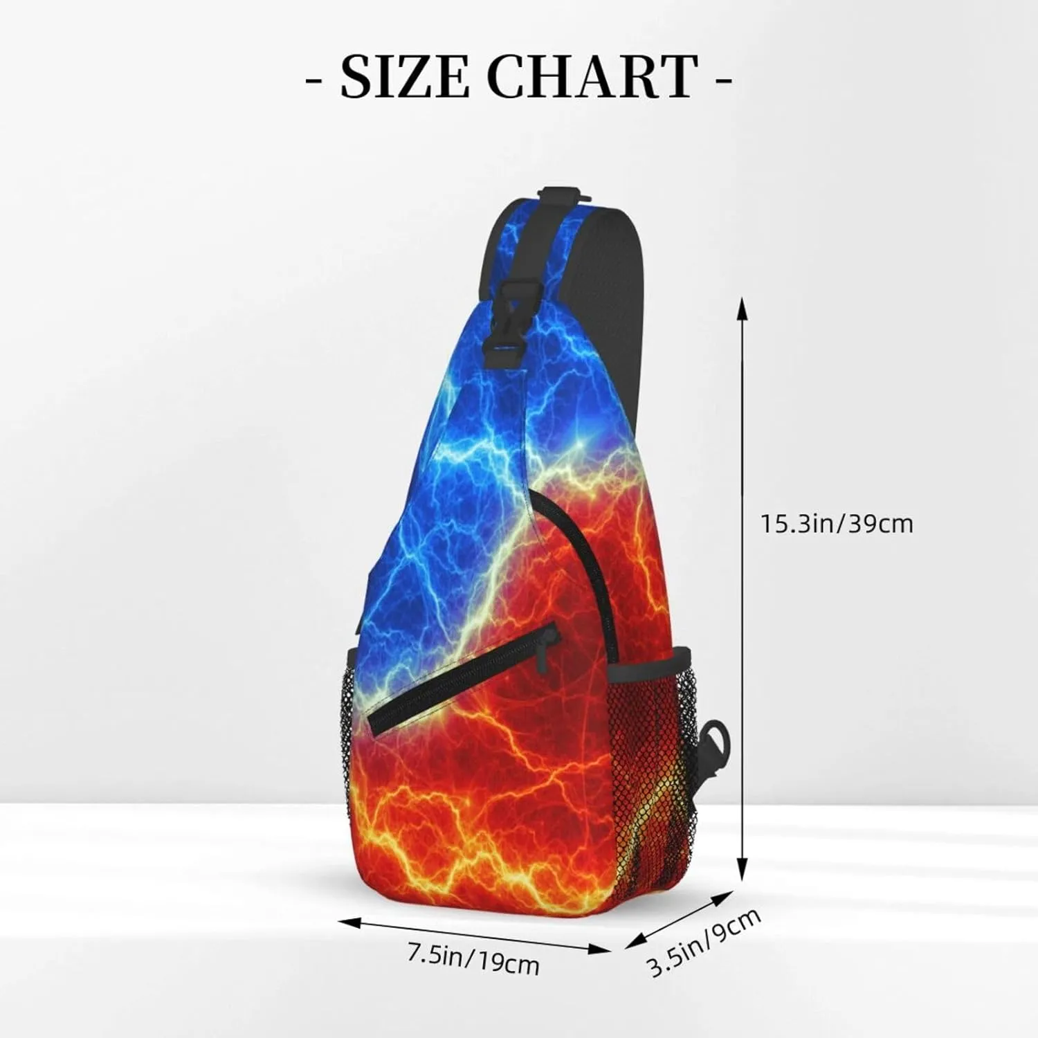 Abstract Rainbow Tie Dye Pattern Chest Bags Crossbody Sling Bag Shoulder Bag Travel Hiking Daypack For Men Women