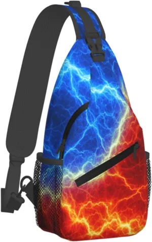 Abstract Rainbow Tie Dye Pattern Chest Bags Crossbody Sling Bag Shoulder Bag Travel Hiking Daypack For Men Women