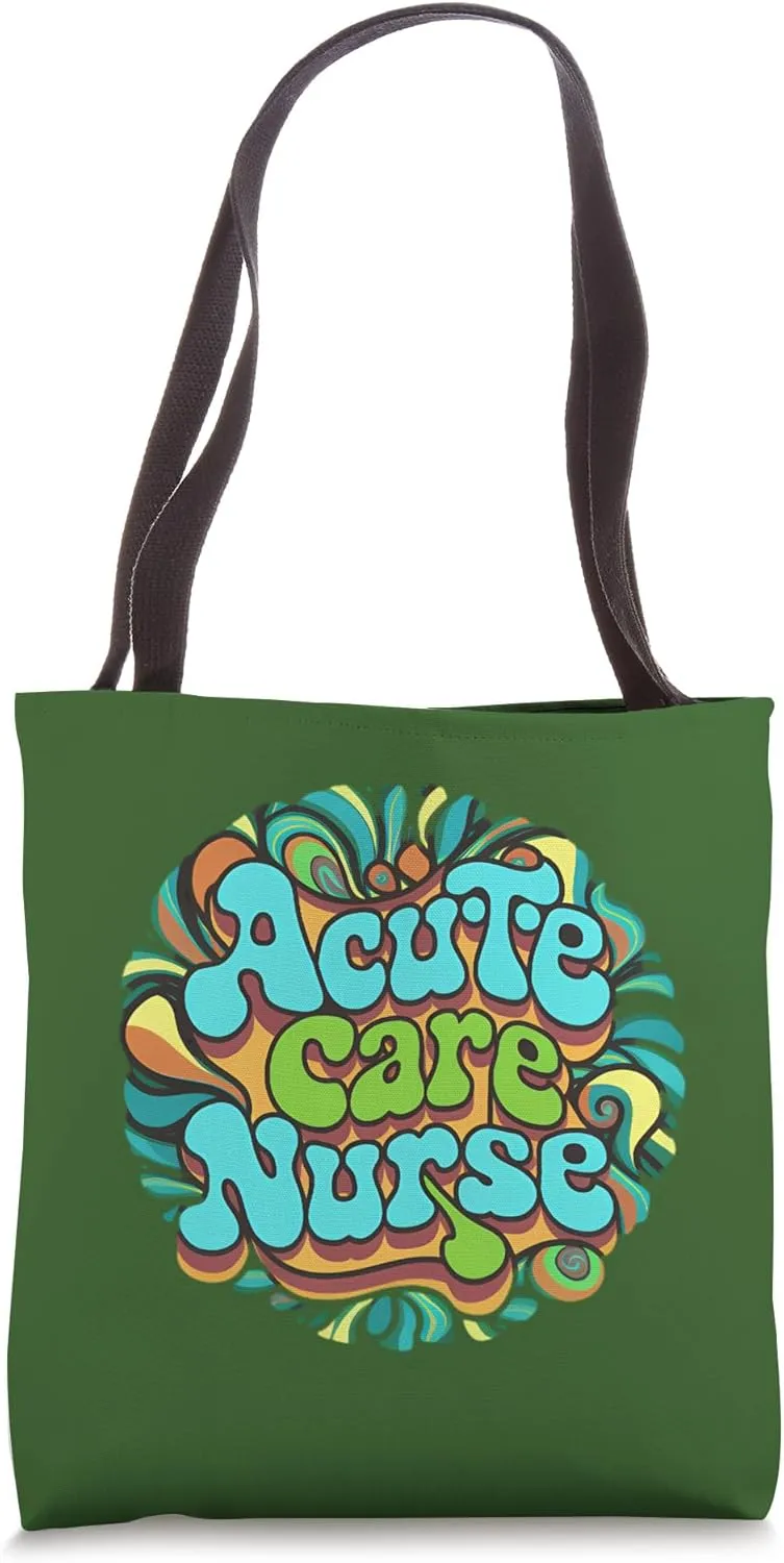 Acute Care Nurse Retro Groovy Tote Bag