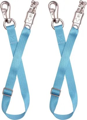 Adjustable Trailer Tie （2 Pack）-Horse Trailer Nylon Strap Tie，Adjusted from 25 to 37”