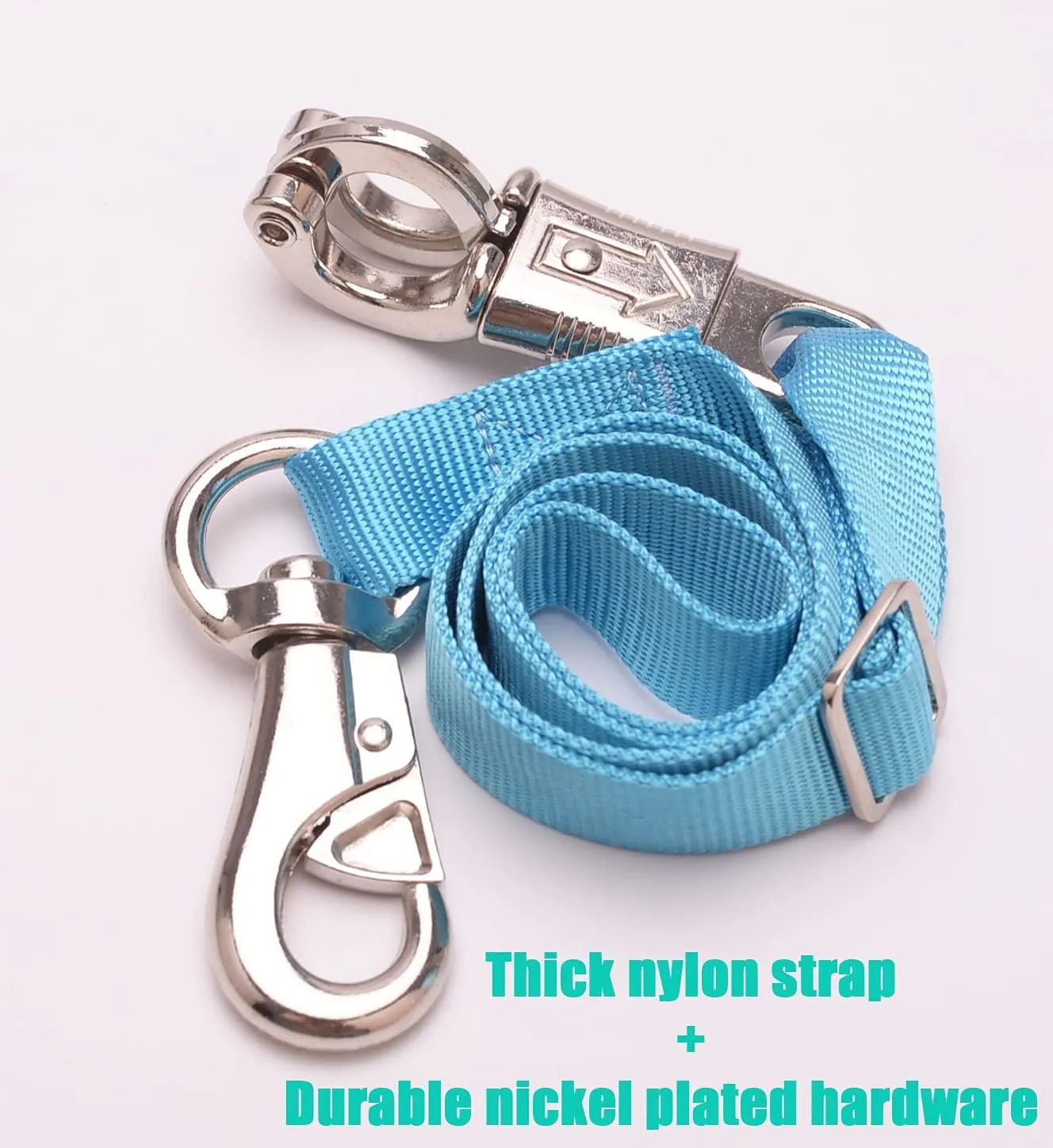 Adjustable Trailer Tie （2 Pack）-Horse Trailer Nylon Strap Tie，Adjusted from 25 to 37”