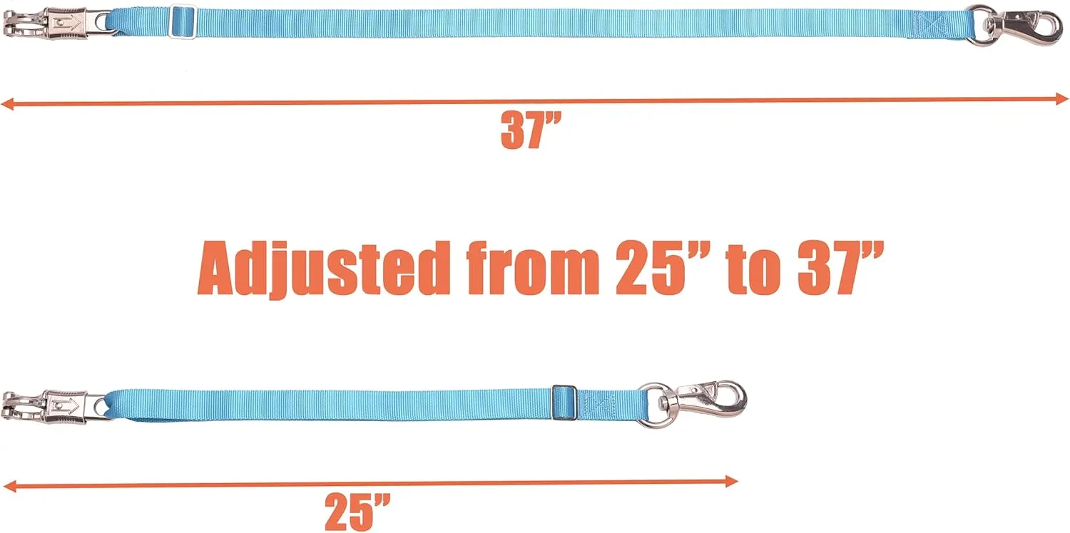 Adjustable Trailer Tie （2 Pack）-Horse Trailer Nylon Strap Tie，Adjusted from 25 to 37”