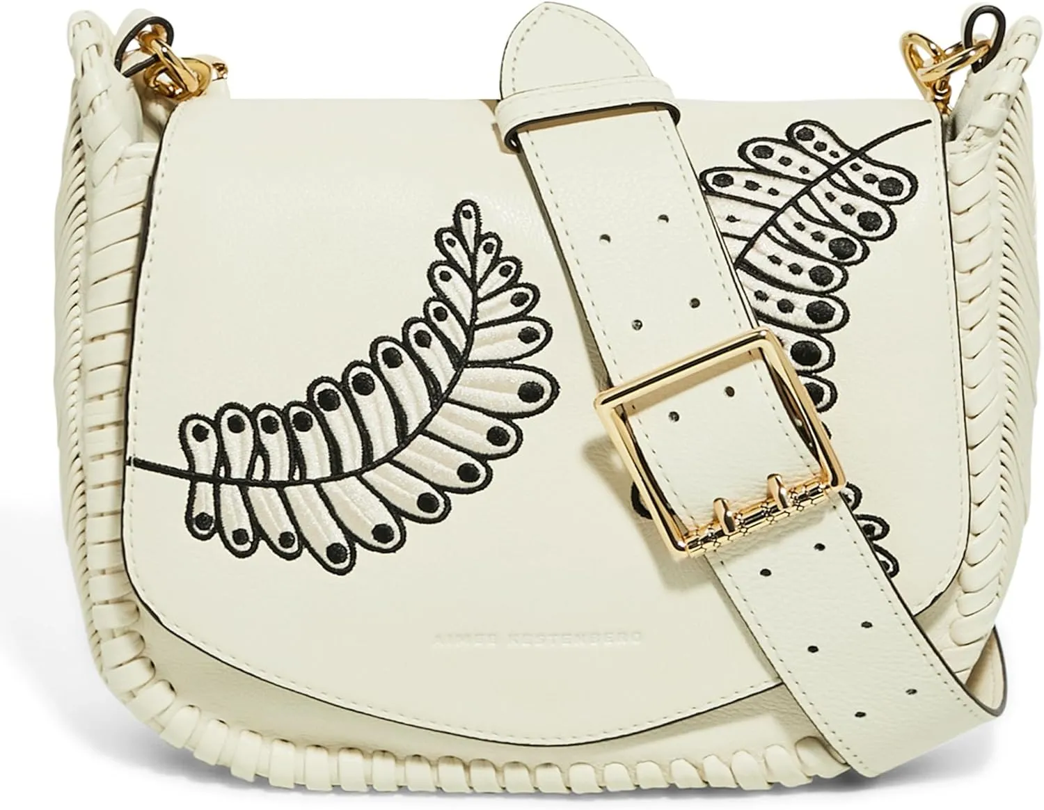 Aimee Kestenberg All For Love Saddle Crossbody Bag for Women - Small Leather Crossbody Purse - Adjustable & Removable Strap