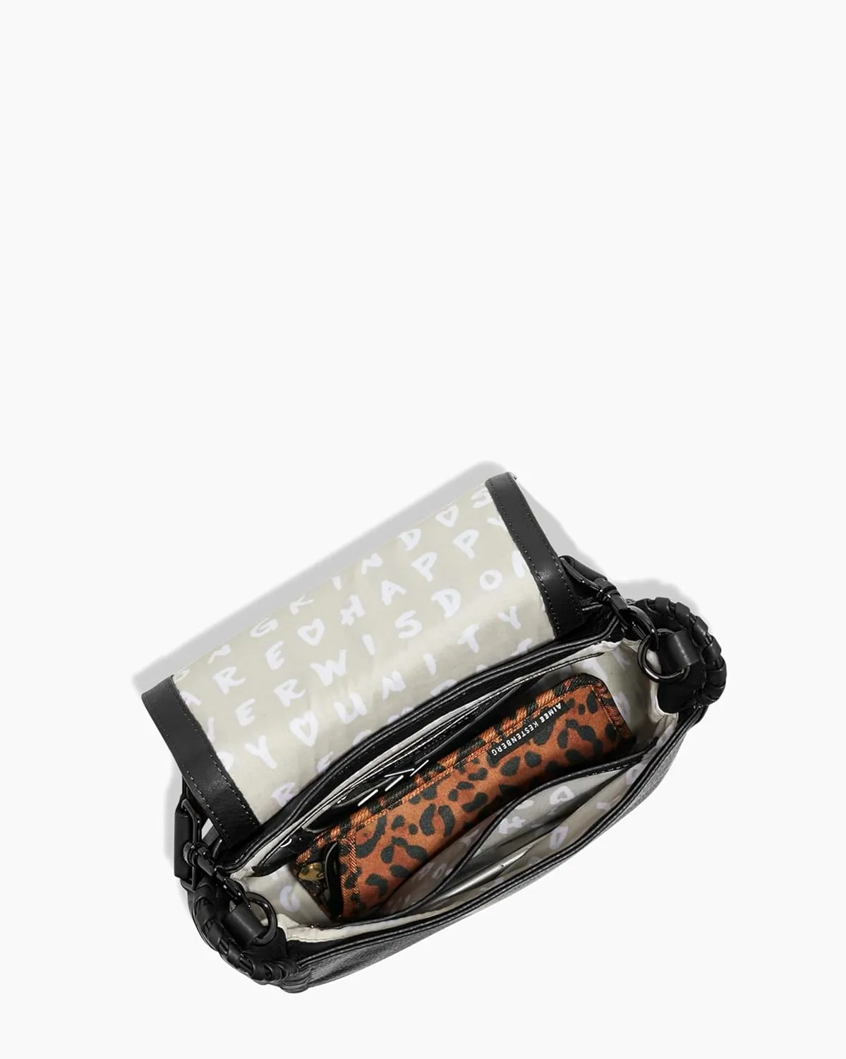 Aimee Kestenberg All For Love Saddle Crossbody Bag for Women - Small Leather Crossbody Purse - Adjustable & Removable Strap