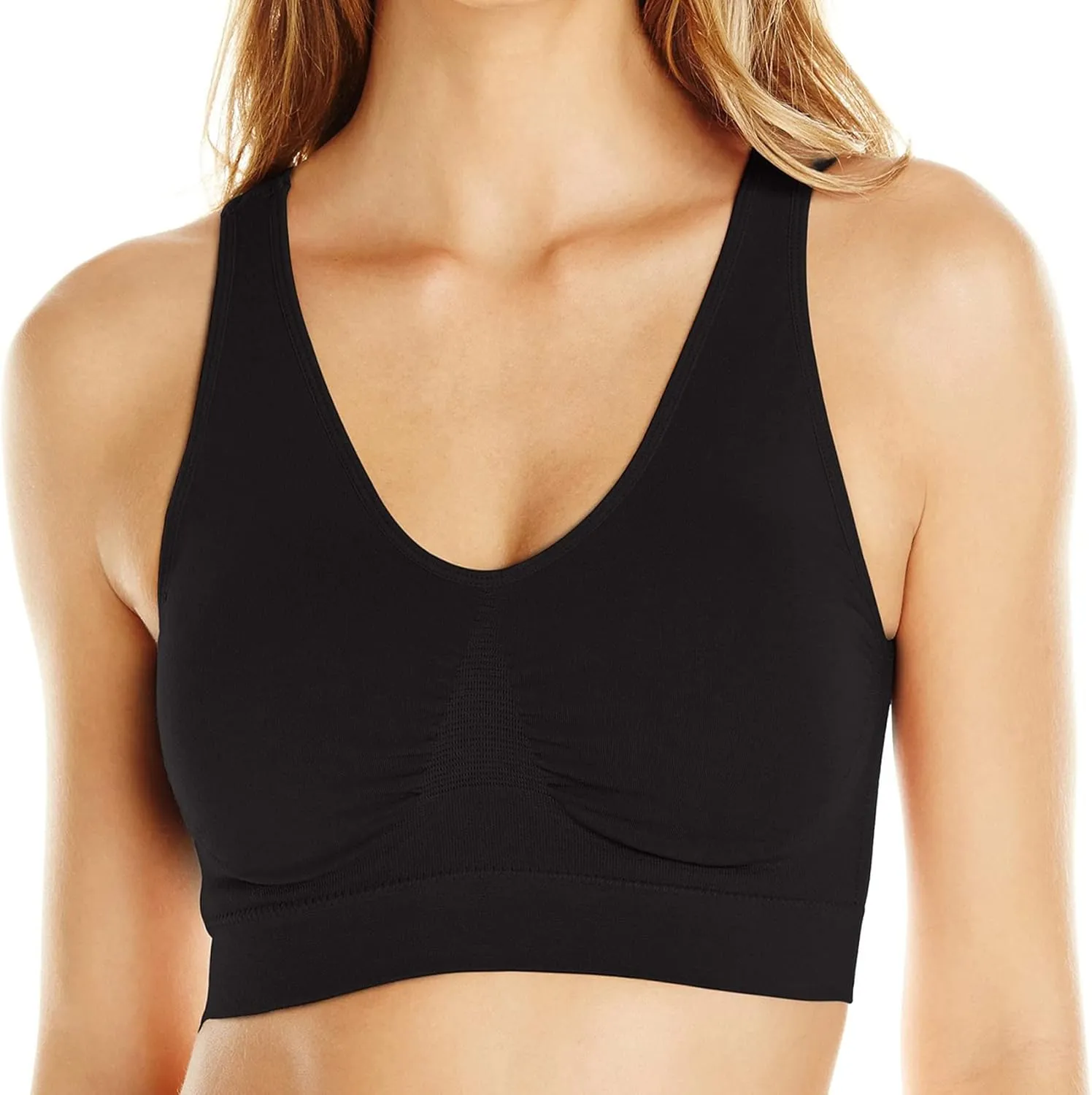AKAMC Women's Sports Bra Wireless Post-Surgery Bra Active Yoga Sports Bras