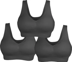 AKAMC Women's Sports Bra Wireless Post-Surgery Bra Active Yoga Sports Bras