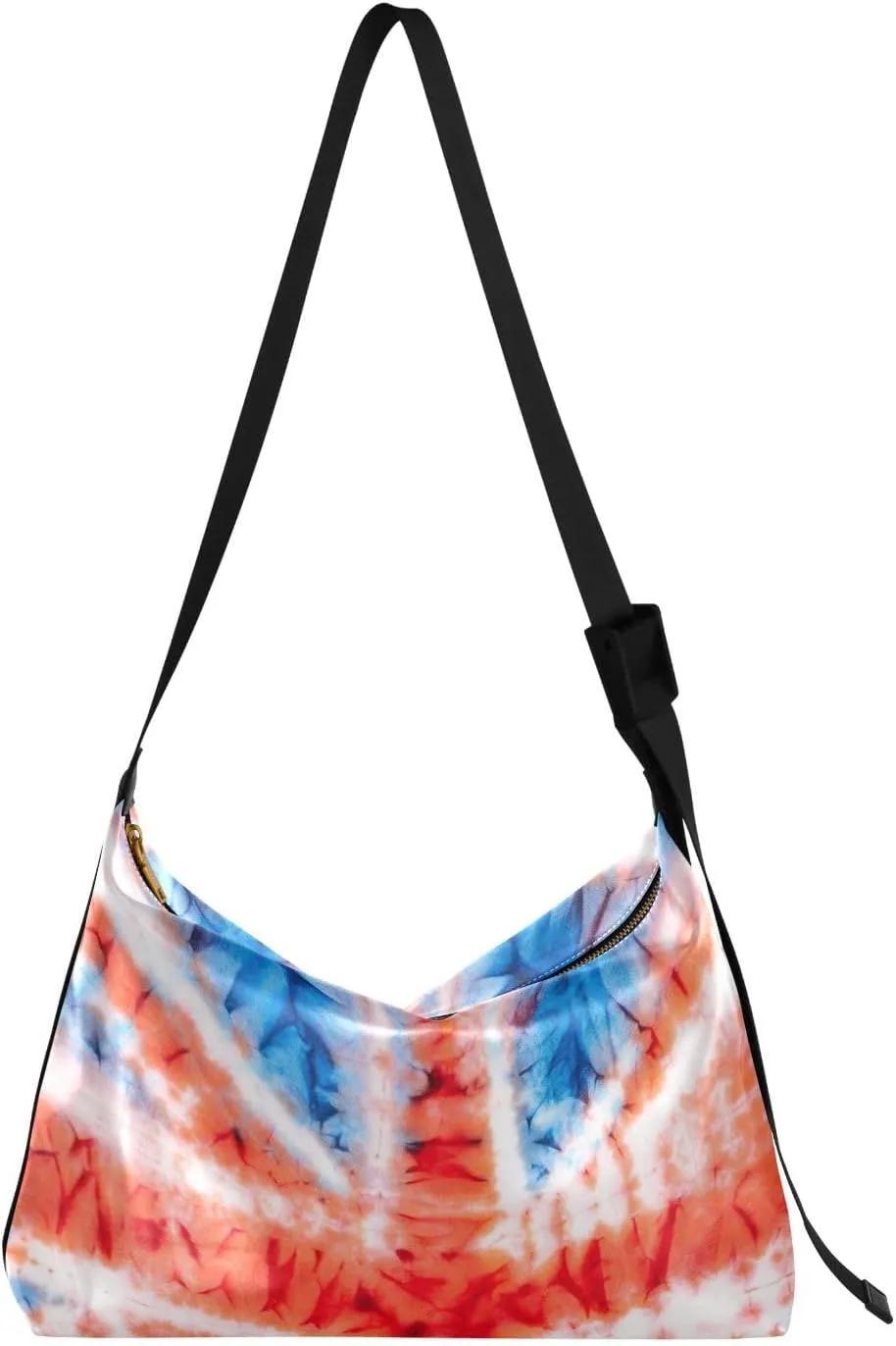 ALAZA British Flag Union Jack Tie Dye Design Womens Tote Bag Leather Shoulder Bag For Women Men Large Hobo Cross Body Bags Handbag