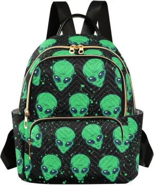 Alien Mini Backpack for Women, Travel Backpack Purse for Ladies Fashion Shoulder Bag Daypack Travel Bag