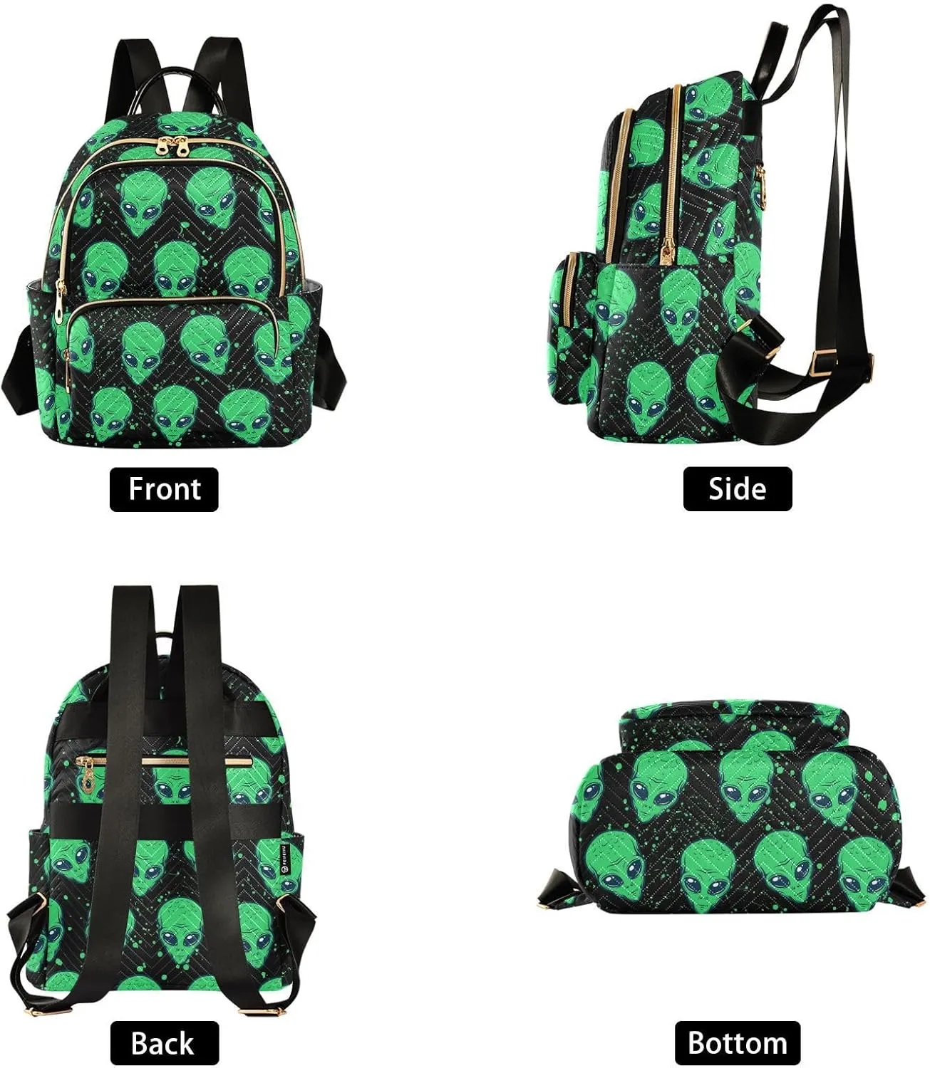 Alien Mini Backpack for Women, Travel Backpack Purse for Ladies Fashion Shoulder Bag Daypack Travel Bag