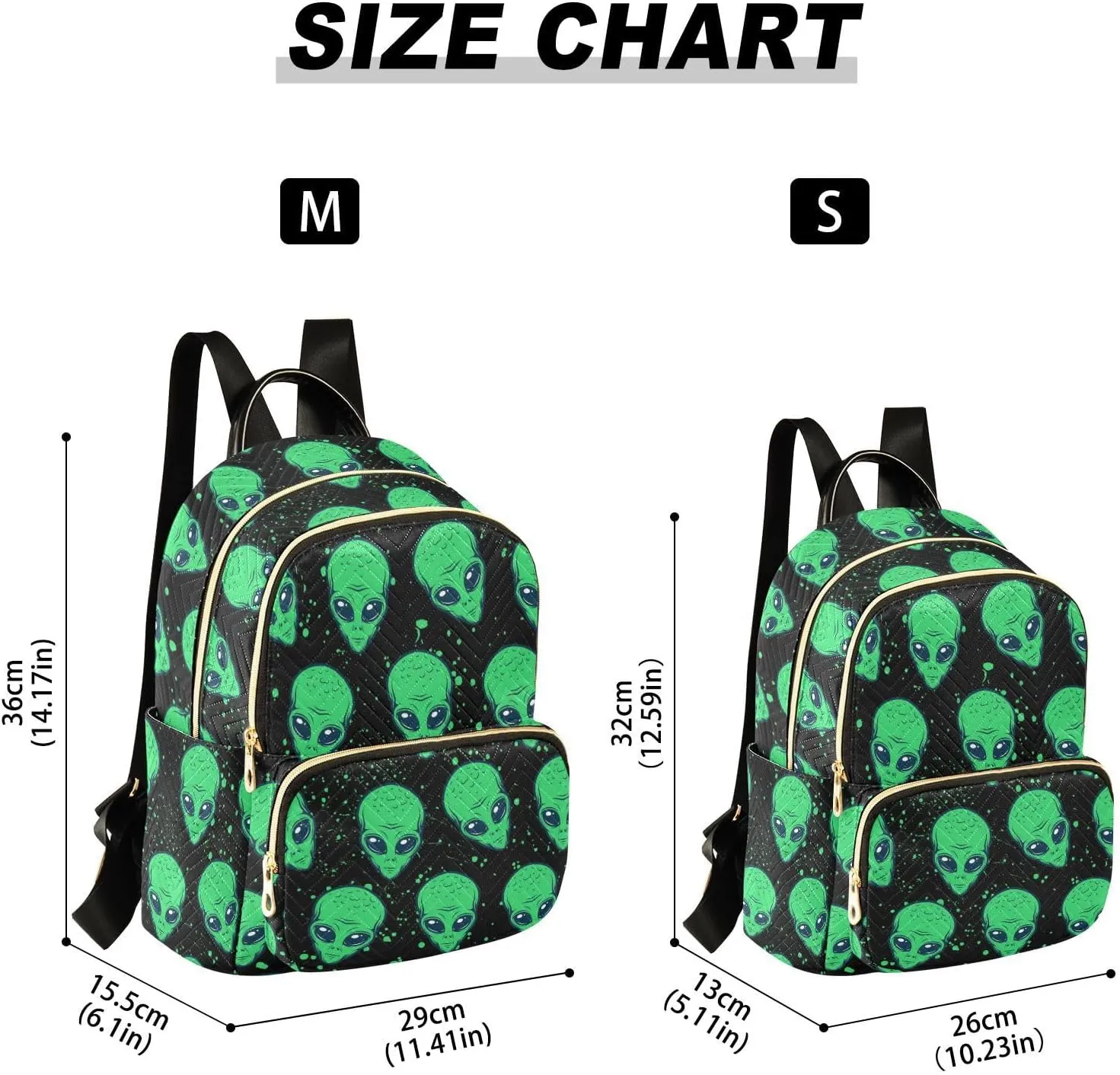 Alien Mini Backpack for Women, Travel Backpack Purse for Ladies Fashion Shoulder Bag Daypack Travel Bag