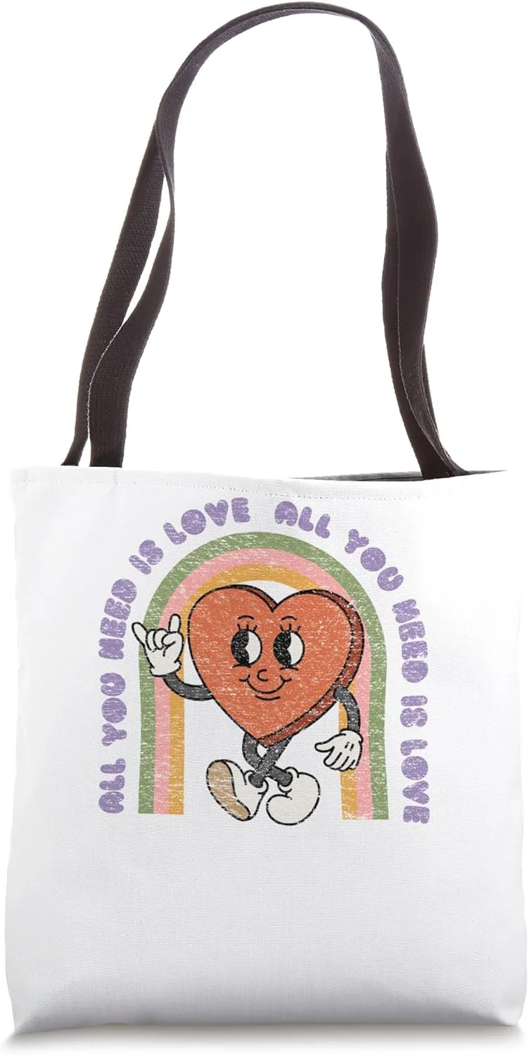 All You Need Is Love Vintage Hearth Valentine Designs Tote Bag