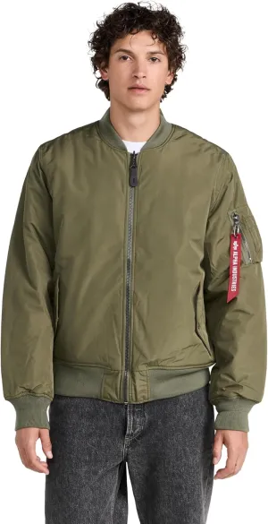 Alpha Industries Men's Reversible Onion Quilted MA-1 Flight Jacket