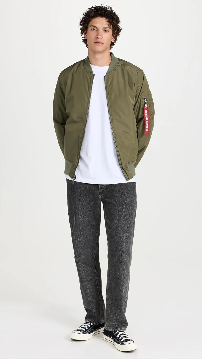 Alpha Industries Men's Reversible Onion Quilted MA-1 Flight Jacket