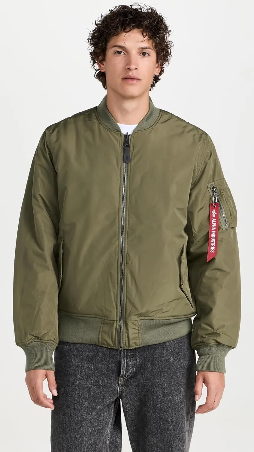 Alpha Industries Men's Reversible Onion Quilted MA-1 Flight Jacket